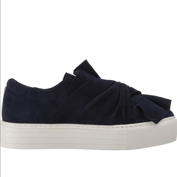 Kenneth Cole Slip On Loafer Sneaker Aaron Blue Suede Leather Platform 8.5 - Picture 4 of 12